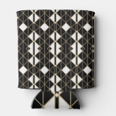 Art Deco Black and Gold Geometric luxury Blikjeskoeler (Achterkant)