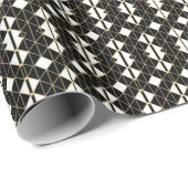 Art Deco Black and Gold Geometric luxury Cadeaupapier (Rol Hoek)