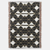 Art Deco Black and Gold Geometric luxury Deken (Voorkant Verticaal)