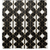 Art Deco Black and Gold Geometric luxury Douchegordijn (Voorkant)