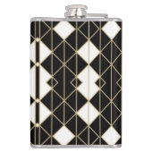 Art Deco Black and Gold Geometric luxury Heupfles (Achterkant)