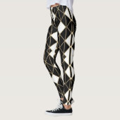 Art Deco Black and Gold Geometric luxury Leggings (Links)