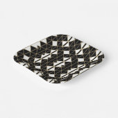 Art Deco Black and Gold Geometric luxury Papieren Bordje (Gebogen)