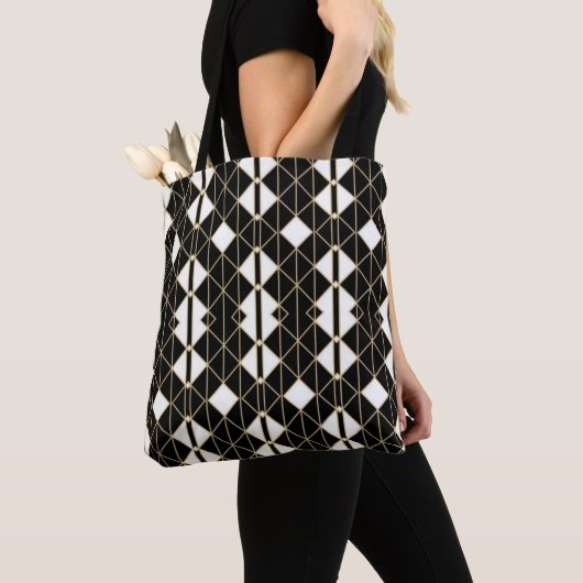 Art Deco Black and Gold Geometric luxury Tote Bag (Dichtbij)