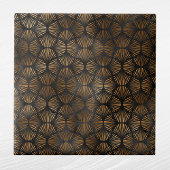 Art Deco Black Copper Fan Shell Graphic Tegeltje