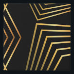 Art Deco Black en Gold Abstract Geometric Pattern Imitatie Canvas Print<br><div class="desc">Art Deco-patroon</div>