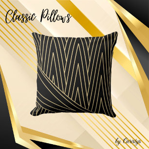 Art Deco Black en Gold Sierkussen