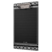 Art Deco Black en Silver gepersonaliseerd klembord (Links)
