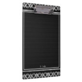 Art Deco Black en Silver gepersonaliseerd klembord (Rechts)
