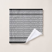 Art Deco Black en White Bad Handdoek (Wasdoekje)