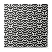 Art Deco Black en White Pattern Tegeltje (Voorkant)