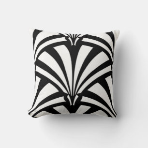Art Deco Black en White Sierkussen