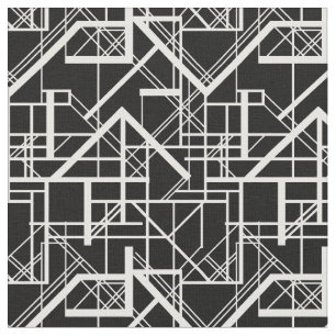 Art Deco Black en White Stof