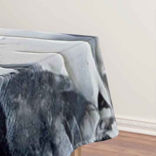 Art Deco Black en White Tablecloth Tafelkleed (Voorbeeld)