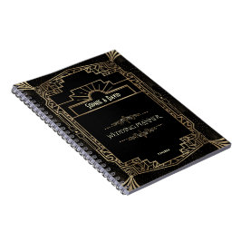 Art Deco Black Gatsby 1920s Stijl Wedding Planner Notitieboek