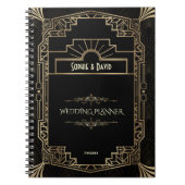 Art Deco Black Gatsby 1920s Stijl Wedding Planner Notitieboek (Voorkant)