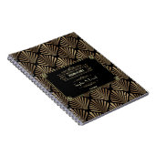 Art Deco Black Gatsby 1920s Stijl Wedding Planner Notitieboek (Rechterzijde)