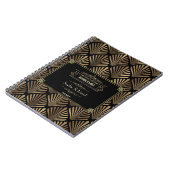 Art Deco Black Gatsby 1920s Stijl Wedding Planner Notitieboek (Linkerzijde)
