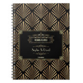 Art Deco Black Gatsby 1920s Stijl Wedding Planner Notitieboek (Voorkant)