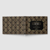 Art Deco Black Gatsby 1920s Style Wedding Gastenboek (Volledig)