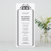 Art Deco black-gestapeld lijst glamour plechtige g Kaart (Staand voorkant)