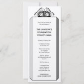 Art Deco black-gestapeld lijst glamour plechtige g Kaart (Voorkant)