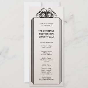 Art Deco black-gestapeld lijst glamour plechtige g Kaart