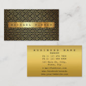 Art Deco Black Glam Ornament Vip Golden Folie Visitekaartje (Voorkant / Achterkant)