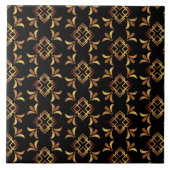 Art Deco Black, Gold en Abstract Tegeltje (Voorkant)