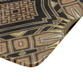 Art Deco Black Gold GeometricGlam Pattern Snijplank (Hoek)