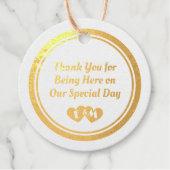 Art Deco Black Gold Geometry Wedding Special Event Bedankjes Labels (Voorkant)