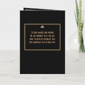 Art Deco Black Gold Great Gatsby Wedding Programs Programma (Achterkant)