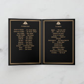 Art Deco Black Gold Great Gatsby Wedding Programs Programma (Binnen)