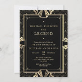 Art Deco Black & Gold Het Man De mythe De legende Kaart (Voorkant)