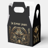 Art-Deco Black & Gold Party Favors Personalized Bedankdoosjes (Geopend)