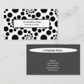 Art Deco Black Swirling Stippen Modern & Trendy Visitekaartje (Voorkant / Achterkant)