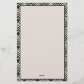 Art Deco Black Tan Stationery Briefpapier (Achterkant)