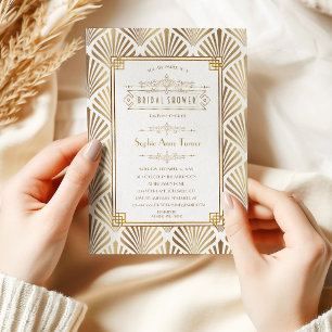 Art Deco Black Vrijgezellenfeest 1920 Kaart