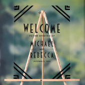 Art Deco Black Wedding Welcome Acryl Bord (Neutraal)
