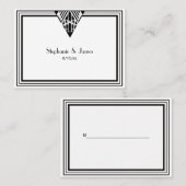 Art Deco Black Whark Lijst #1 Plaats kaarten #2 Plaatskaartje (Voorkant / Achterkant)