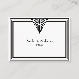  Art Deco Black Whark Lijst #1 Plaats kaarten #2 Plaatskaartje