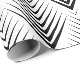 Art Deco Black White Elegant Minimal Botanical Cadeaupapier