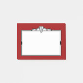 Art Deco Black, White en Dark Red Post-it® Notes (Voorkant)