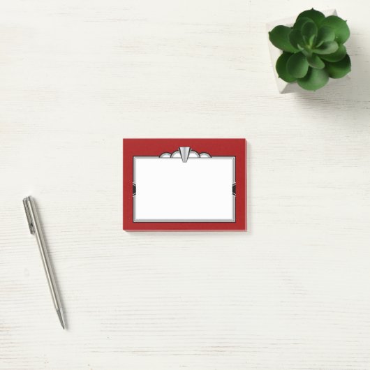 Art Deco Black, White en Dark Red Post-it® Notes (Kantoor)