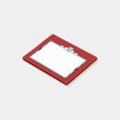 Art Deco Black, White en Dark Red Post-it® Notes (Schuin)