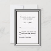  Art Deco Black White Lijst #1 V RSVP (Achterkant)