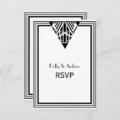  Art Deco Black White Lijst #1 V RSVP (Voorkant / Achterkant)