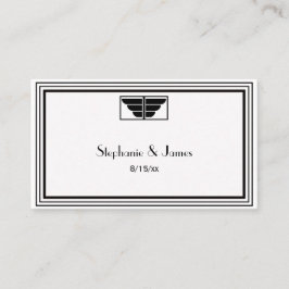  Art Deco Black White Lijst #2 Escortkaarten Plaatskaartje