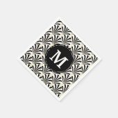  Art Deco Black & White Palmettos uit de jaren twi Servetten (Hoek)