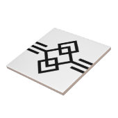 Art Deco Black White Simple Geometric Border 03 Tegeltje (Zijkant)